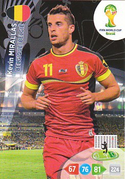 Kevin Mirallas Belgium Panini 2014 World Cup #35
